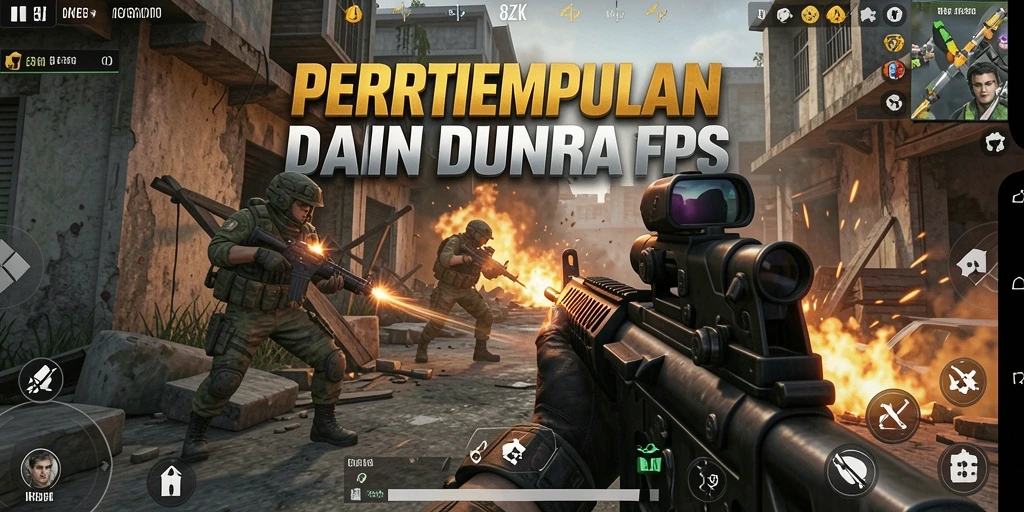 Screenshot gameplay 8ZK menunjukkan aksi seru dalam pertempuran FPS.