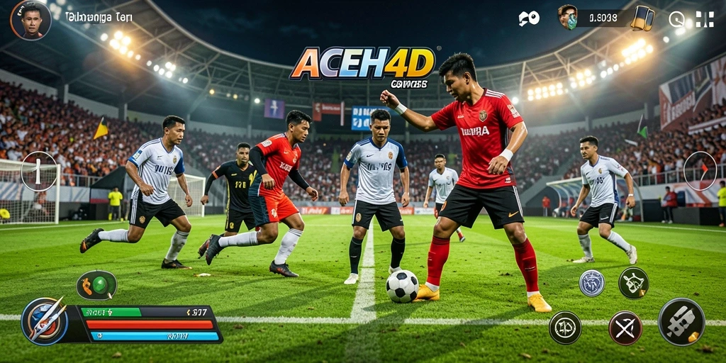 Screenshot gameplay ACEH4D yang menampilkan aksi olahraga seru.