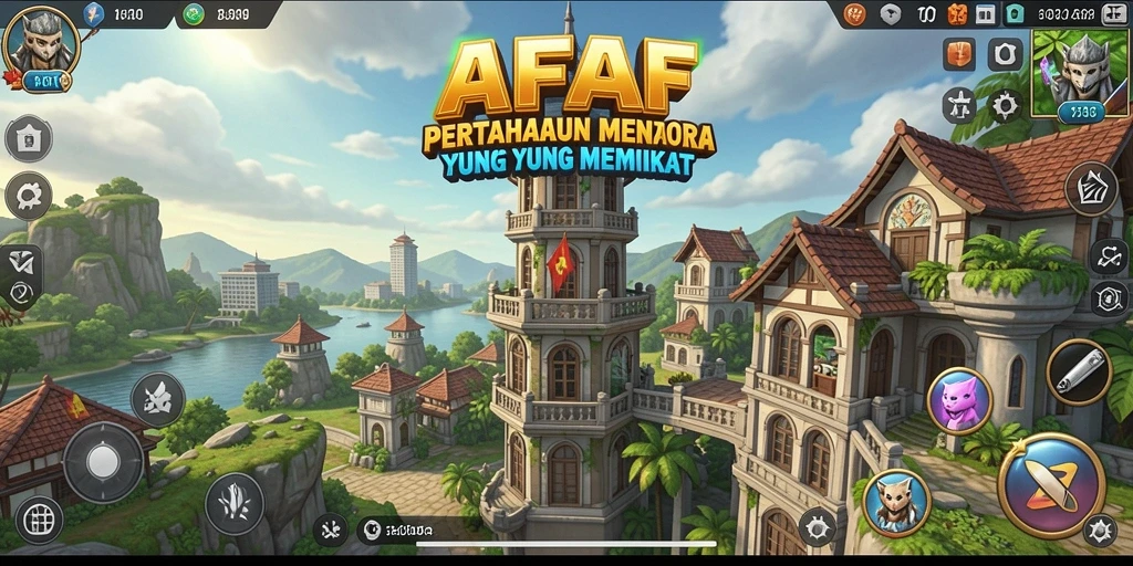 Tampilan gameplay AFAF yang menarik dan menantang dalam Tower Defense.