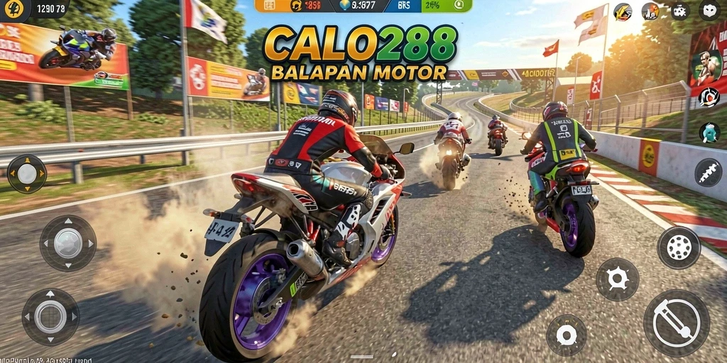 Tampilan gameplay balapan motor di CALO288 yang mendebarkan.