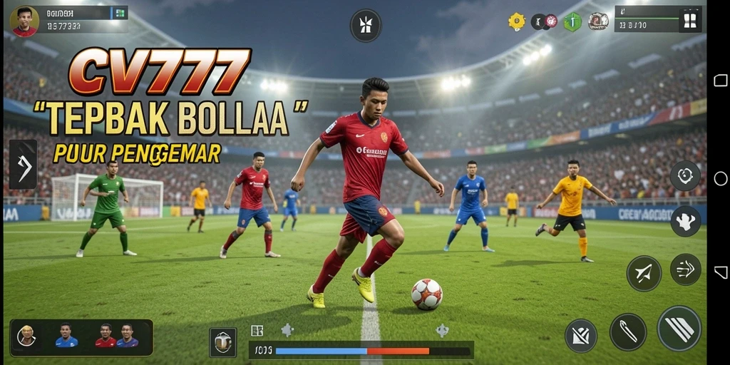 Gameplay dinamis CV777 dengan aksi sepak bola yang menegangkan.
