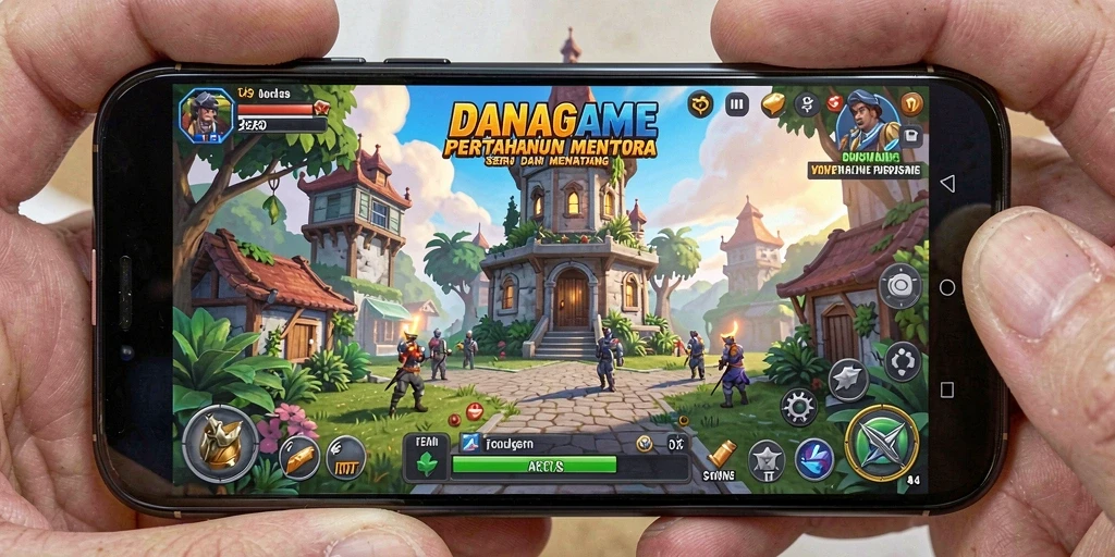 Tampilan gameplay seru dengan menara dan musuh yang beragam.