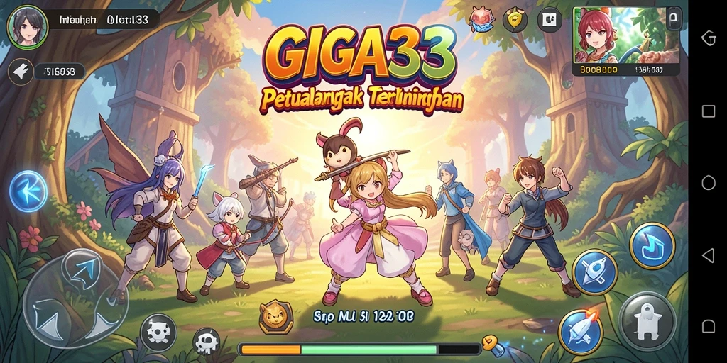 Tampilan gameplay GIGA33 yang menakjubkan di dunia anime.
