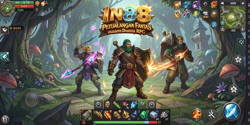 Tampilan layar gameplay RPG yang menarik di IN88.