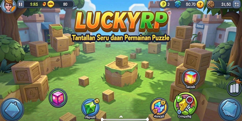 Tampilan menarik dari permainan puzzle LUCKYRP saat aksi gameplay.