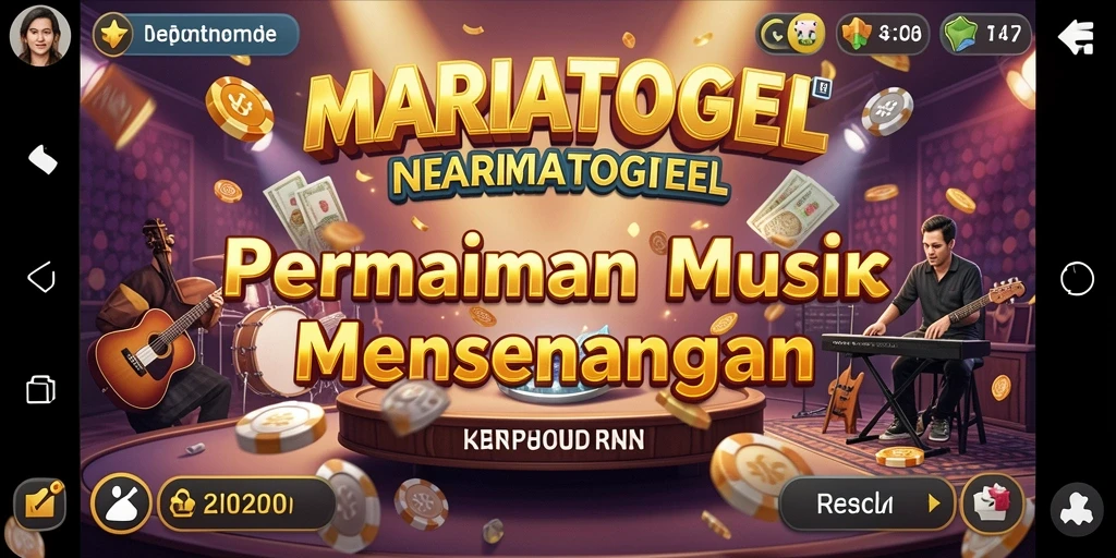 Tampilan menarik dari gameplay MARIATOGEL dengan interaksi musik.