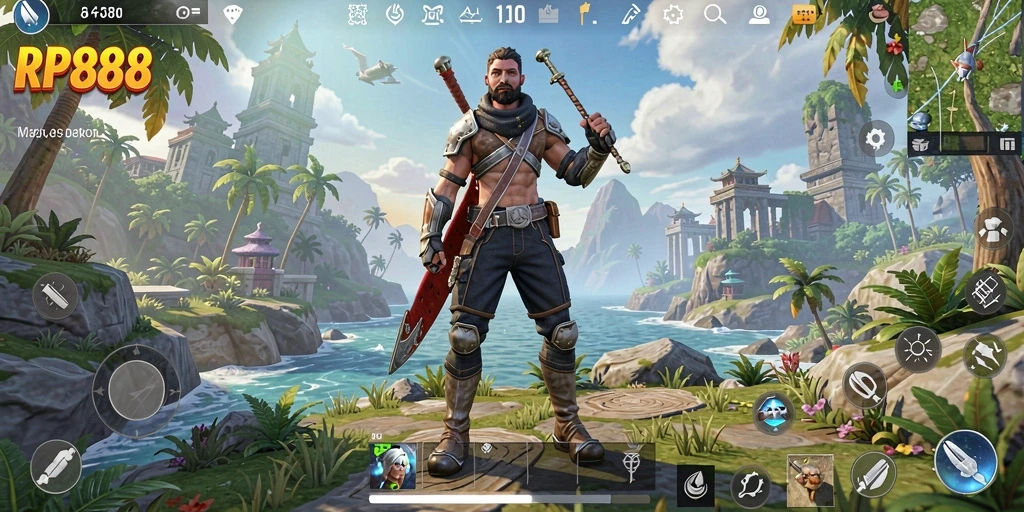 Gameplay menarik di dunia terbuka RP888 yang penuh petualangan.