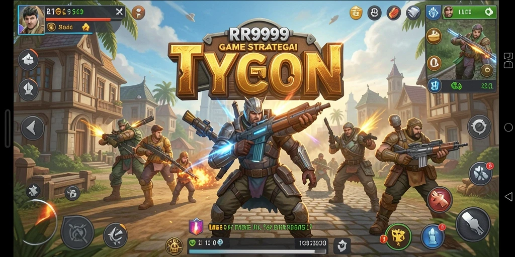 Tampilan gameplay RR999 yang penuh strategi dan tindakan Tycoon.
