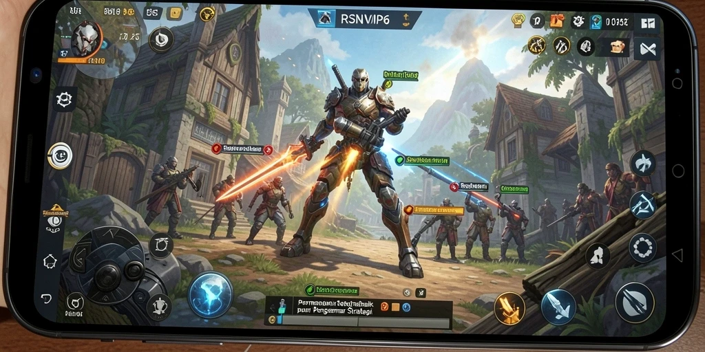 Tampilan gameplay RSNVIP6 menunjukkan pertempuran strategi yang epik dan mendebarkan.