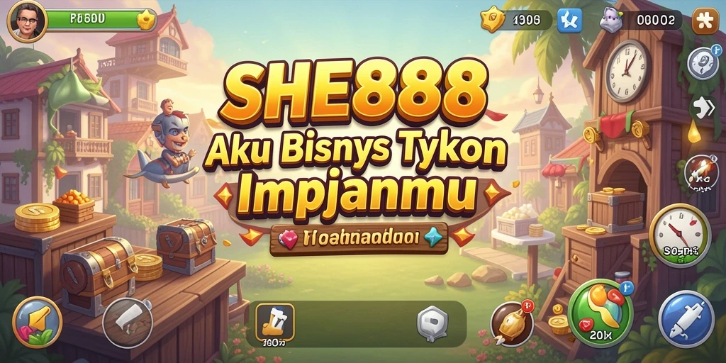 Menggambarkan gameplay yang menarik dalam simulasi bisnis Tycoon.