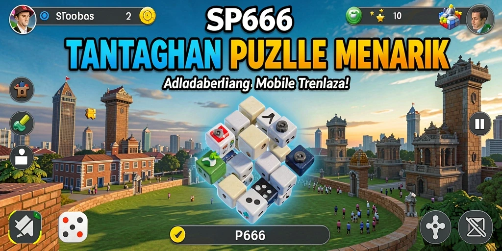 Screenshot gameplay SP666 menunjukkan tantangan puzzle yang seru.