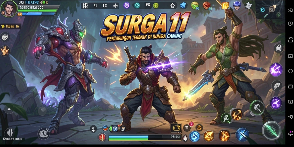 Screenshot SURGA11 menampilkan aksi pertarungan yang seru dan grafis yang memukau.