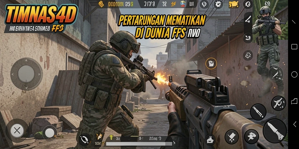 Screenshot gameplay TIMNAS4D menunjukkan pertempuran yang penuh aksi.