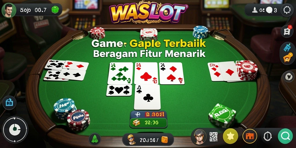 Screenshot WASLOT menunjukkan pemain yang sedang menikmati permainan Gaple.
